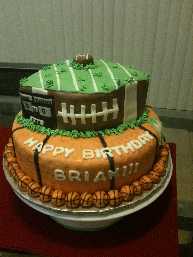 Basketball Football Birthday Cake Basketball Football Birthday Cake