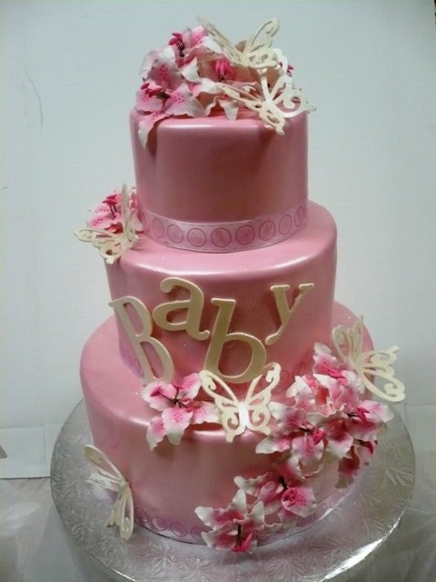 8 The Most Beautiful Baby Shower Fondant Cakes Photo Pink Elephant