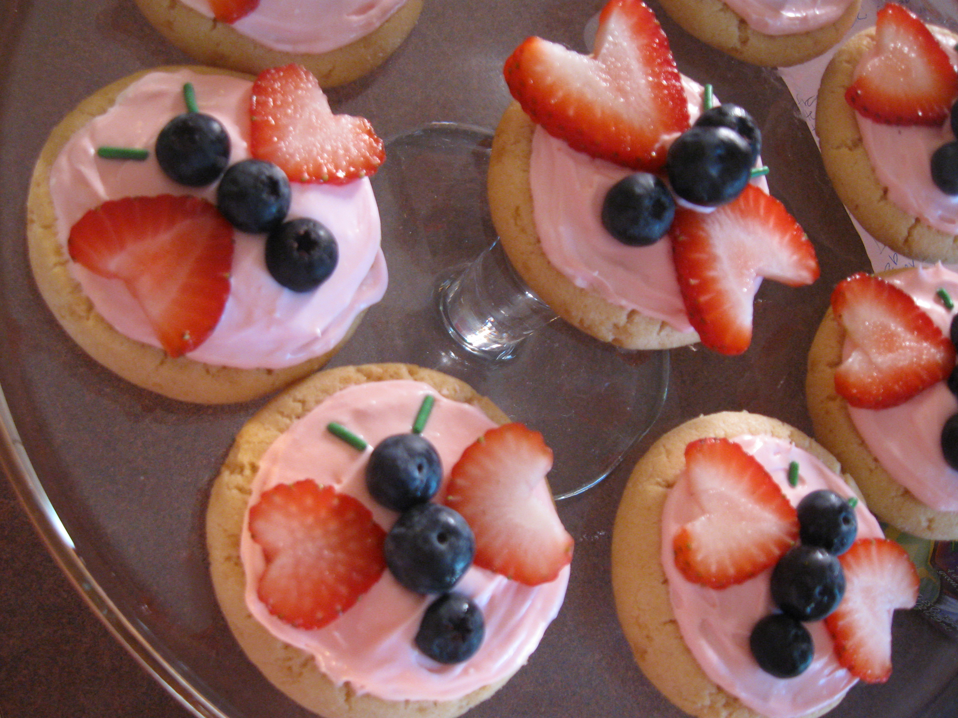 Butterfly Fruit Pizza Cookies