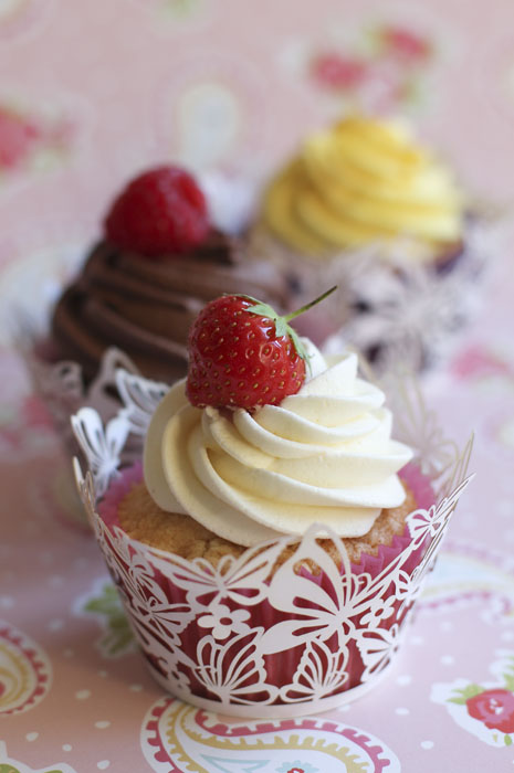 Lemon and Strawberry Cupcakes