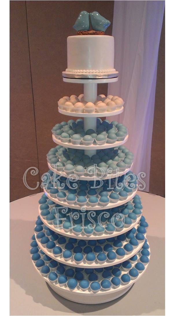 6 Wedding Cakes Tier With Ball Photo Tiffany Blue Ombre Wedding