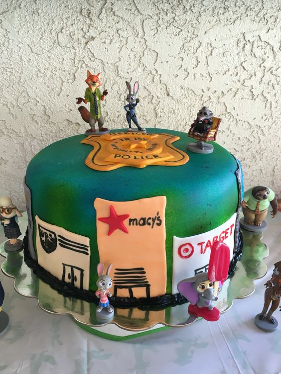 Zootopia Party Birthday Cake