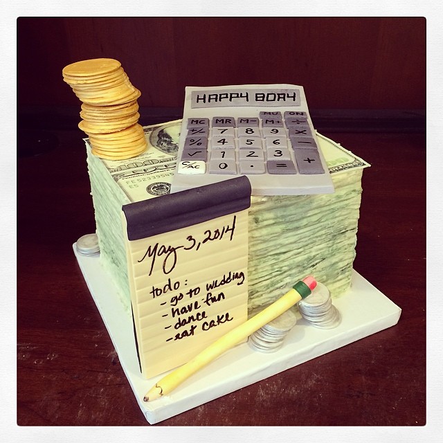 $100 Bill Birthday Cake