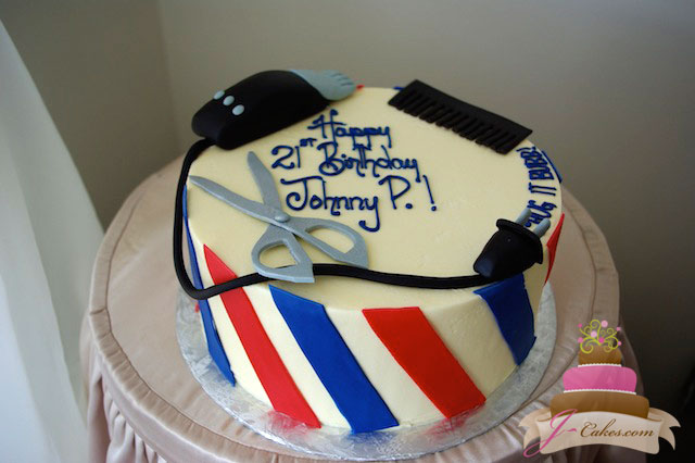 barber shop cake designs