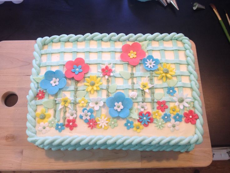 Garden Party Sheet Cake Garden Party Sheet Cake