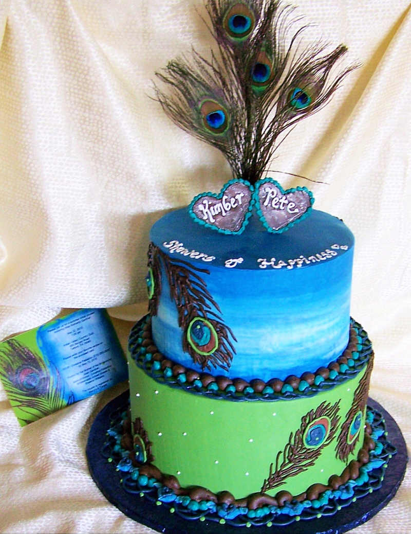 10 Peacock Themed Wedding Cakes Toppers Photo Wedding Cake With