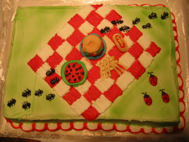 Picnic Themed Birthday Cake Picnic Themed Birthday Cake