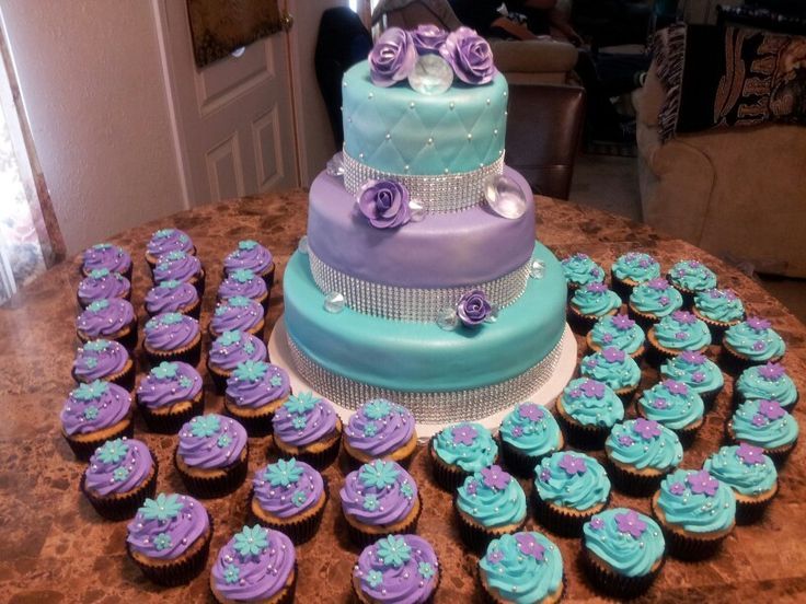10 Turquorise Purple Quince Cakes Photo Turquoise And Silver