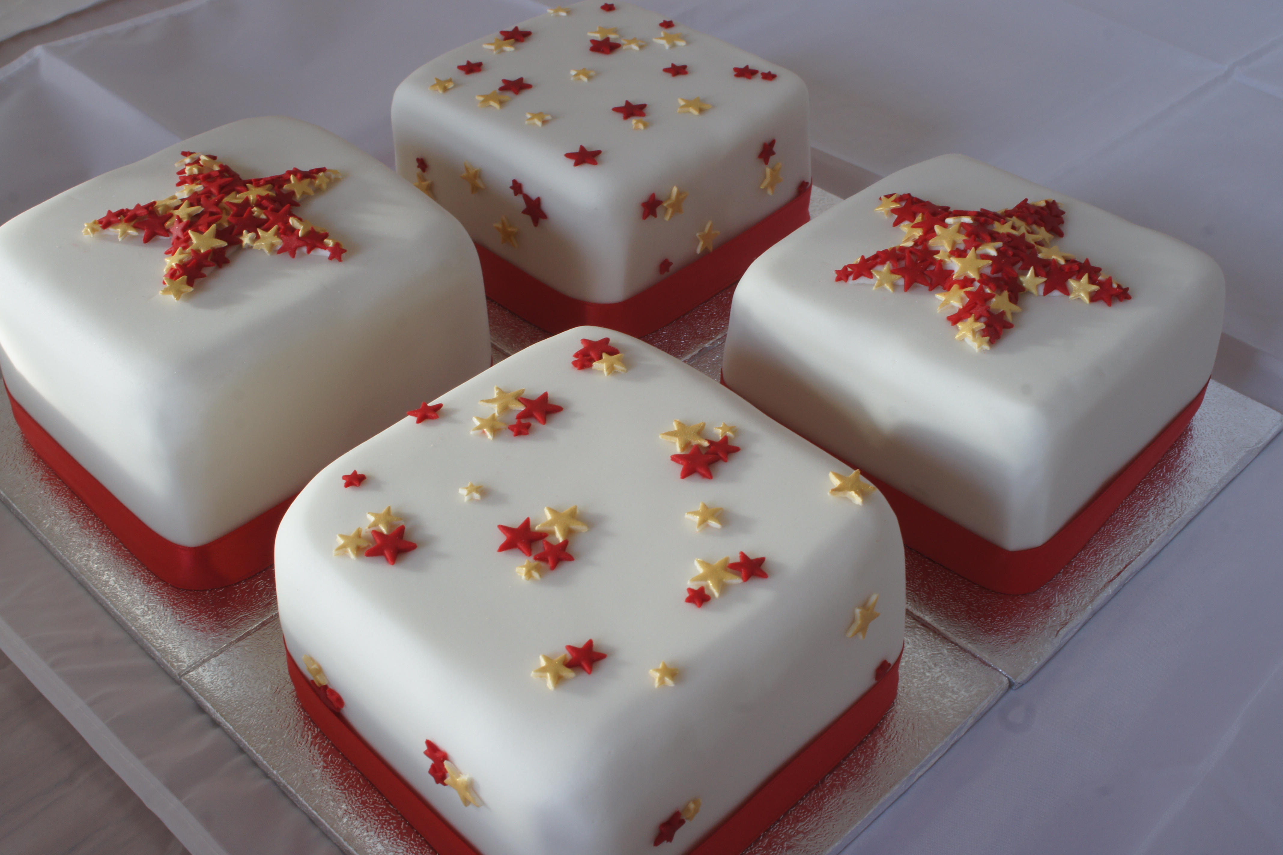 Square Christmas Cake Decoration