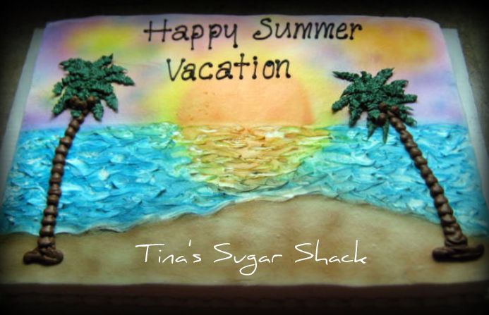 Summer Vacation Birthday Sheet Cake Summer Vacation Birthday Sheet Cake