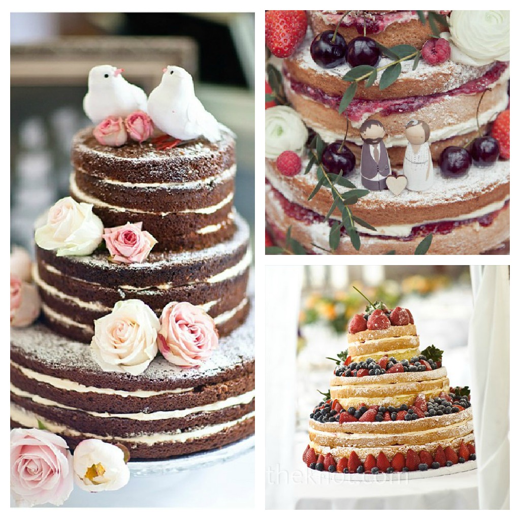 Wedding Cakes without Frosting