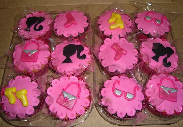 Barbie Birthday Cake and Cupcakes