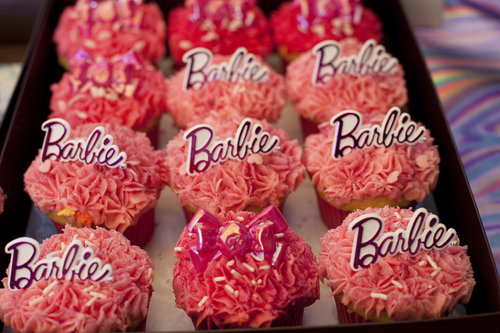 Barbie Birthday Cakes with Cupcakes