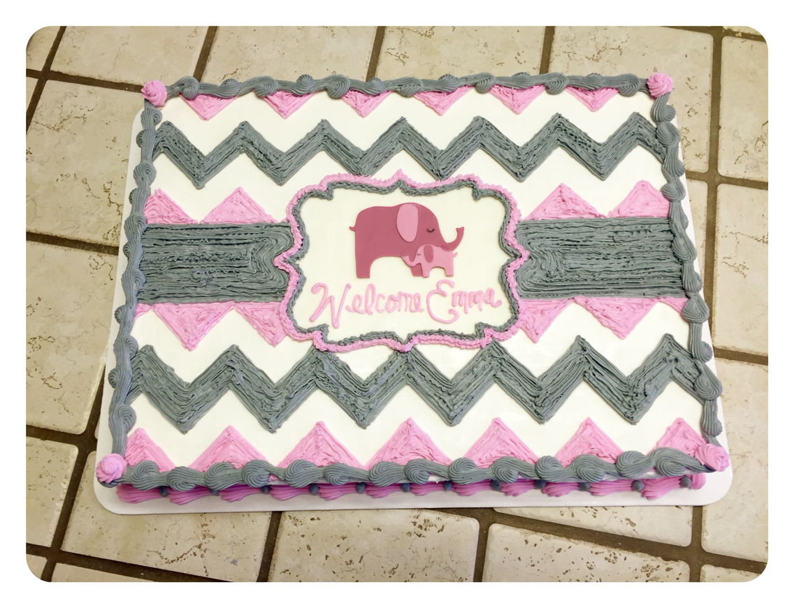 Elephant Baby Shower Sheet Cake Elephant Baby Shower Sheet Cake