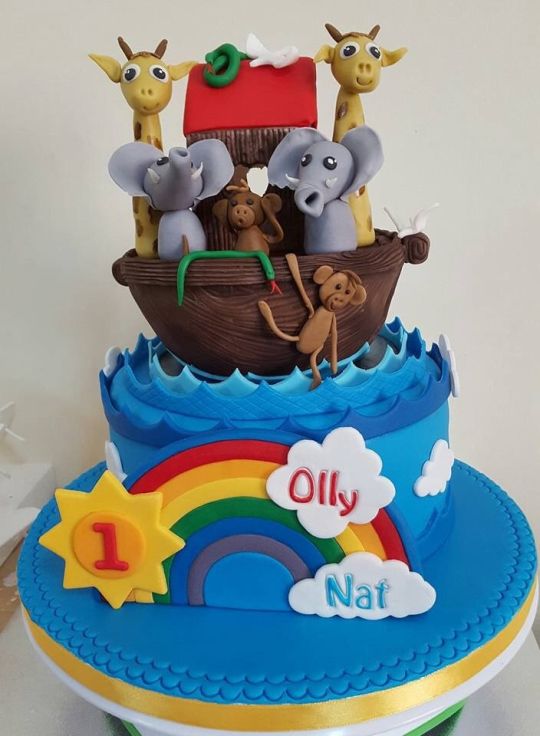 Noah's Ark Birthday Cake Noah's Ark Birthday Cake