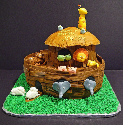 Noah's Ark Birthday Cake Noah's Ark Birthday Cake
