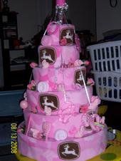 11 Camo Or John Deere Baby Shower Cakes Photo Pink John Deere