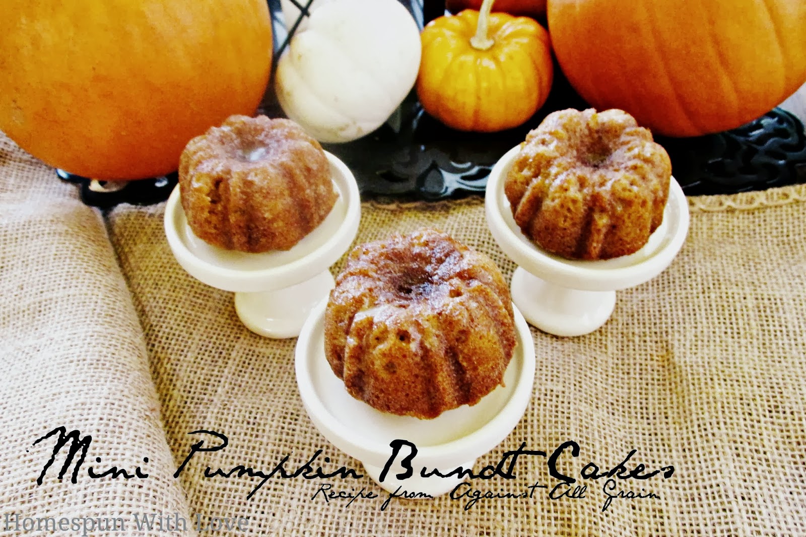 Pumpkin Mini Bundt Cakes Gluten Free