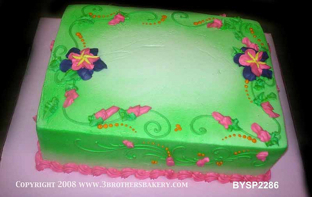 Purple and Green Cake Sheet Purple and Green Cake Sheet