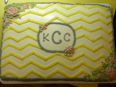Yellow and Gray Baby Sheet Cake Yellow and Gray Baby Sheet Cake