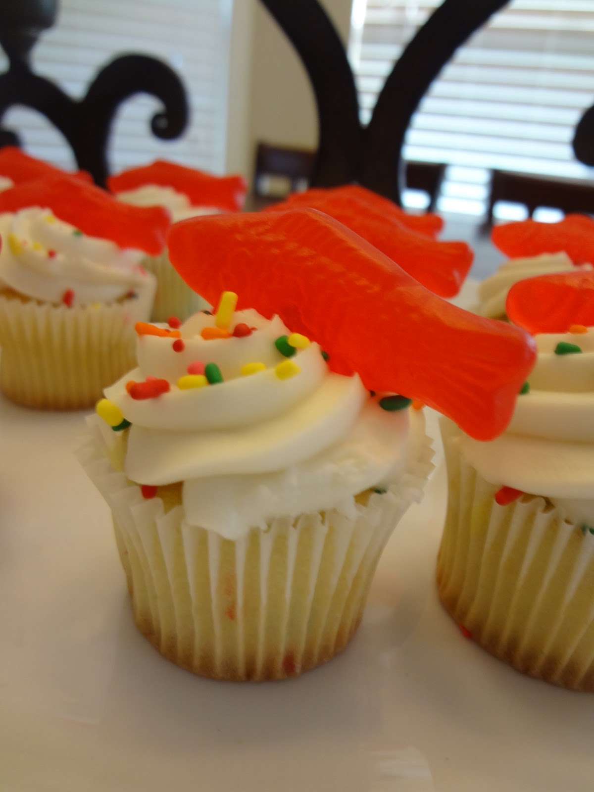 Blue Swedish Fish Cupcake