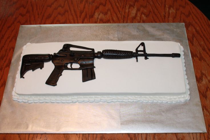 Gun Birthday Cake
