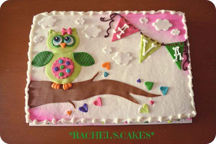 Owl Sheet Cake Owl Sheet Cake