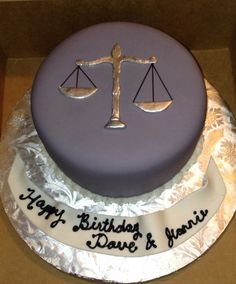 Scales of Justice Birthday Cake