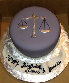 Scales of Justice Birthday Cake Scales of Justice Birthday Cake