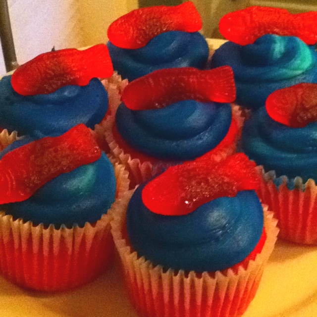 Swedish Fish Cupcakes Swedish Fish Cupcakes