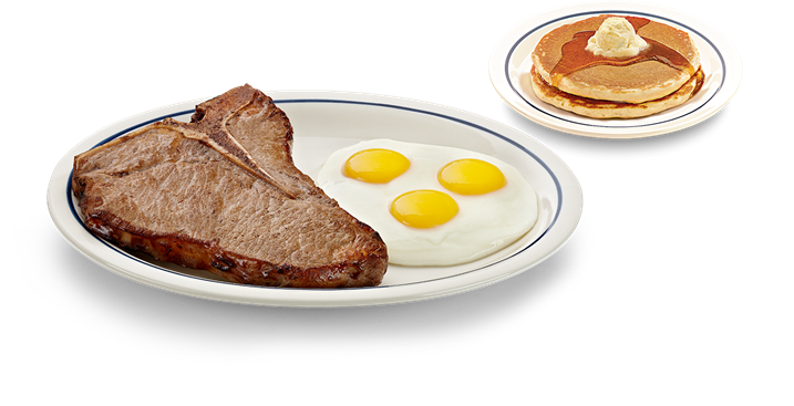 T-Bone Steak and Eggs Breakfast