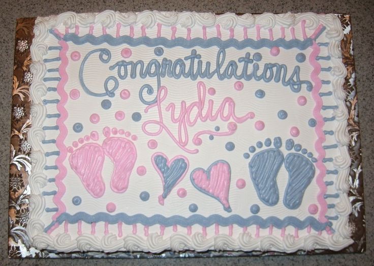 Twin Girls Baby Shower Cake Twin Girls Baby Shower Cake