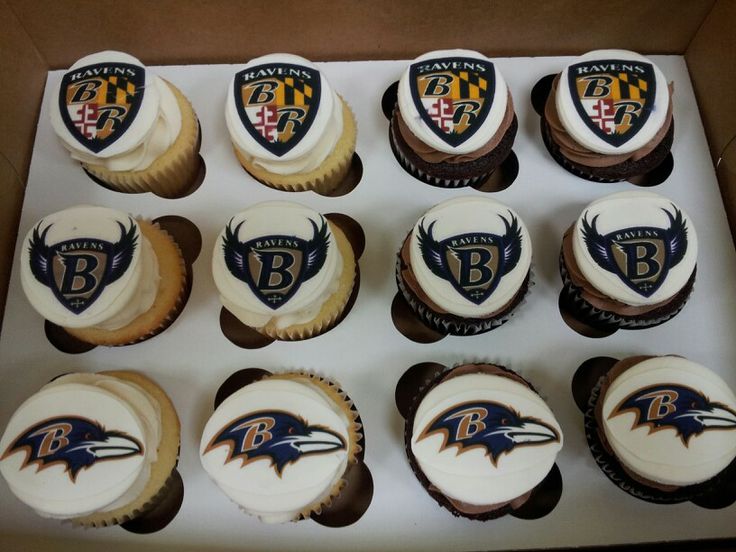 7 baltimore ravens cupcakes