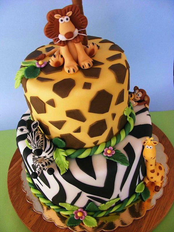 Jungle Animal Theme Birthday Cakes Jungle Animal Theme Birthday Cakes