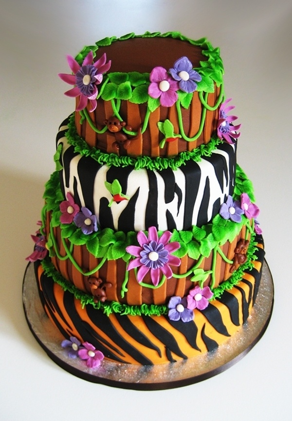 Jungle Wedding Cake Jungle Wedding Cake
