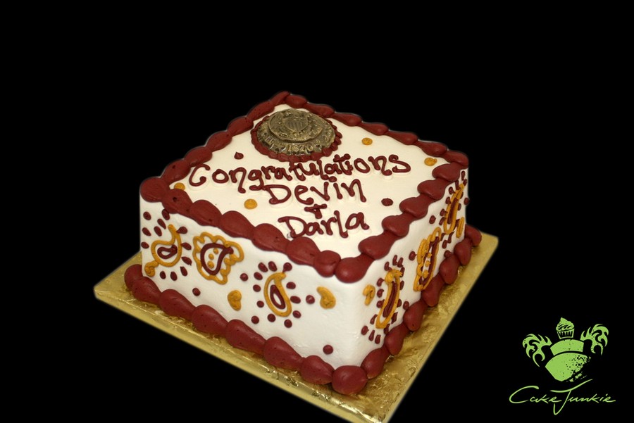 Maroon Graduation Cake Maroon Graduation Cake