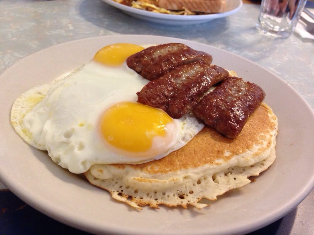Pancakes Eggs Sausage Pancakes Eggs Sausage