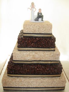 12 Tiered Rice Krispie Cakes Photo Treat Cake Rice Krispies Wedding Cake