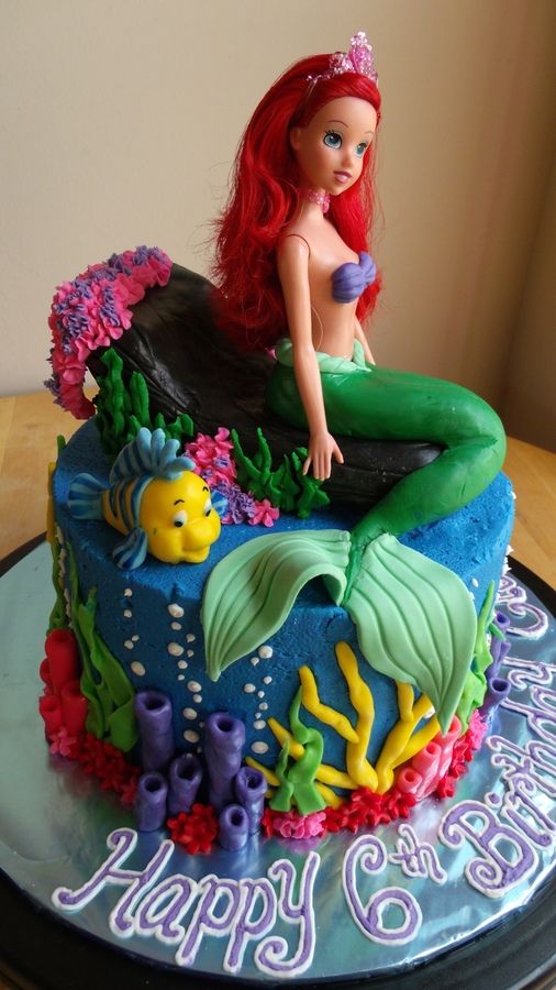 Ariel Little Mermaid Birthday Cake Ariel Little Mermaid Birthday Cake