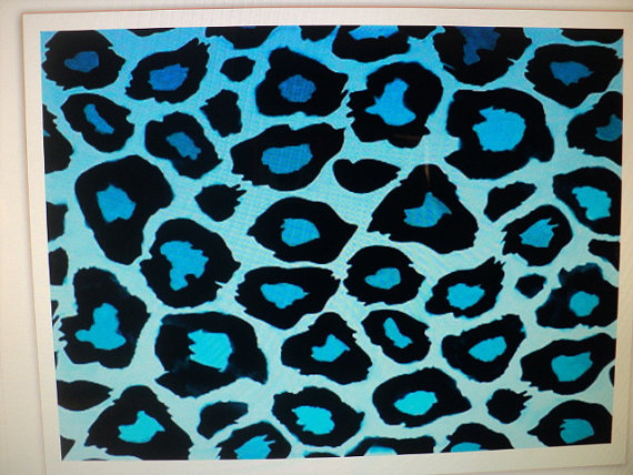 Blue Cheetah Print Birthday Cake Blue Cheetah Print Birthday Cake