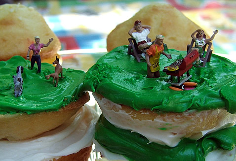 Fire Up the Grill for Hamburger Cupcakes