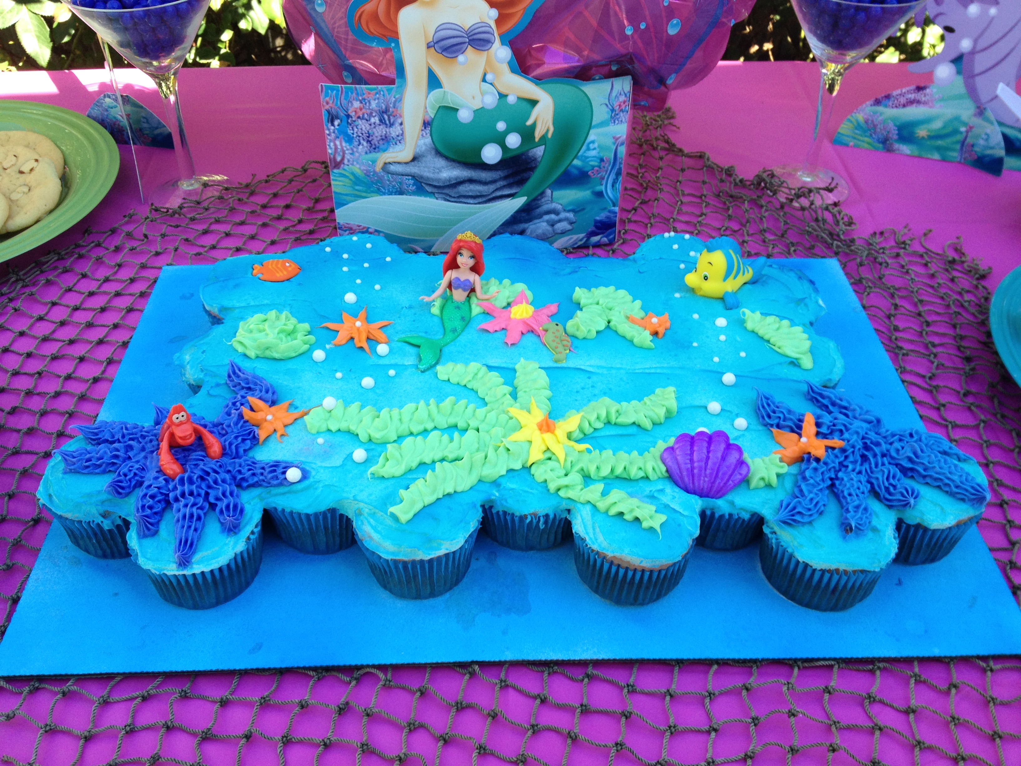 Little Mermaid Cupcake Cake Little Mermaid Cupcake Cake