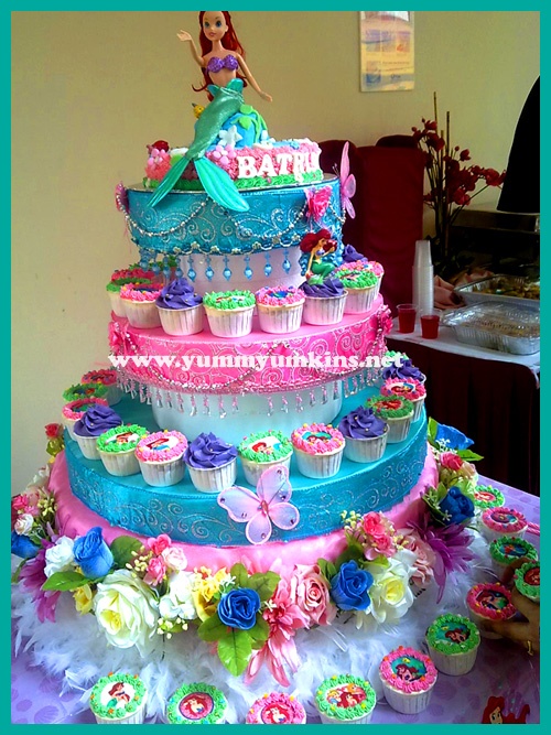 Little Mermaid Cupcake Cake Little Mermaid Cupcake Cake