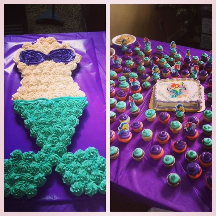 Mermaid Pull Apart Cupcake Cake Mermaid Pull Apart Cupcake Cake