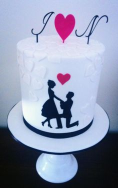 Simple Engagement Cake Designs