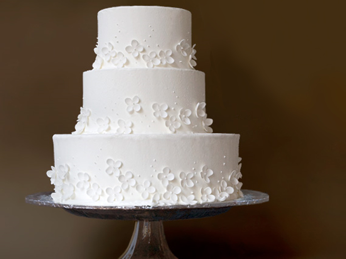 Simple White Wedding Cake