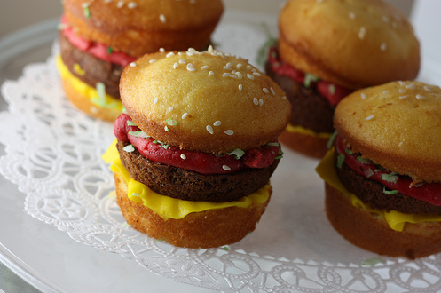 Slider Hamburger Cupcakes Slider Hamburger Cupcakes