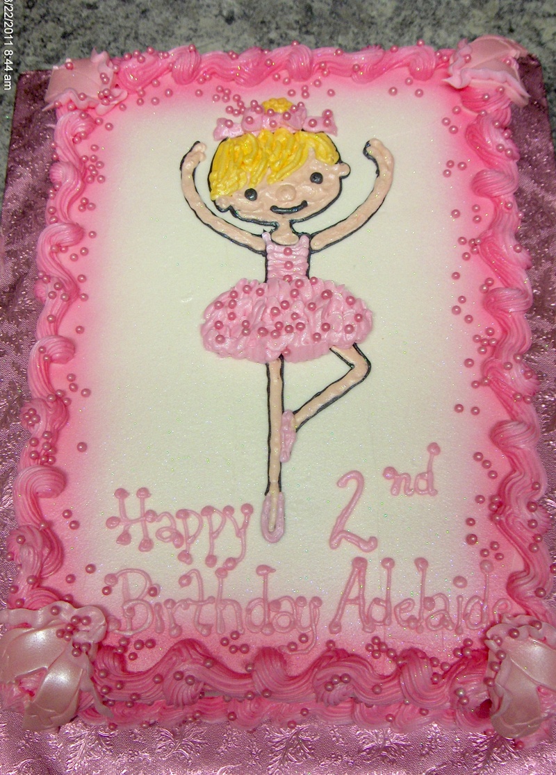 Ballerina Birthday Sheet Cake Ballerina Birthday Sheet Cake