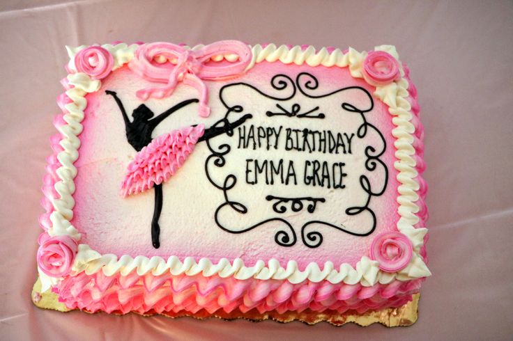 Ballerina Birthday Sheet Cake Ballerina Birthday Sheet Cake