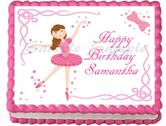 Ballerina Edible Cake Topper Ballerina Edible Cake Topper